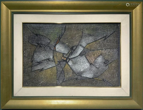 Painting depicting abstract composition 