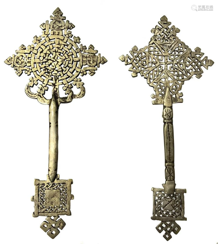 Two Coptic crosses. Ethiopia, the twentieth ce…