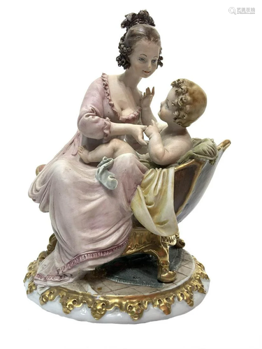 Capodimonte porcelain statue depicting …