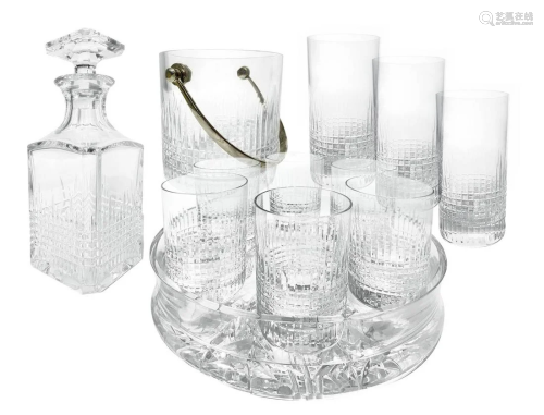 Whiskey set for 6 persons in crystal. Consisti…