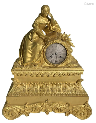 Clock in bronze, neoclassic style, XIX cent…