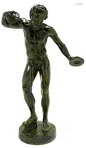 Bronze Sculpture of Dancing Faun, XIX-XX cent…