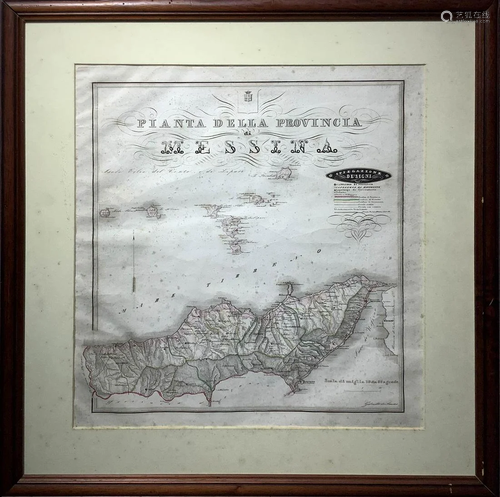 Plan of the province of Messina, in 1844, the