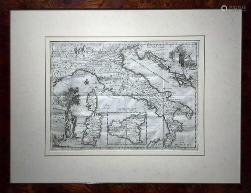 Italy's General Map, 1750. Giovan Battista Alb…