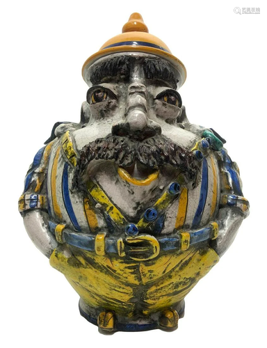 Poutiche majolica of Caltagirone. Figure