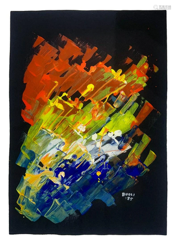 Abstract design of Francesco Bucci, gouache …