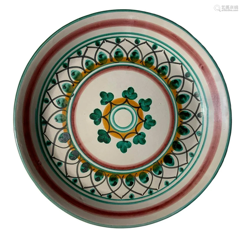 Majolica plate of Caltagirone, Sicily, 50s. Di…