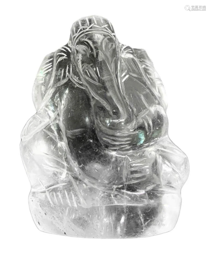 Statuette of rock crystal depicting 