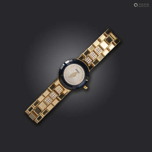 A lady's diamond-set yellow gold 'Sapphire' dress wristwatch by H Stern, the signed dial pavè-set