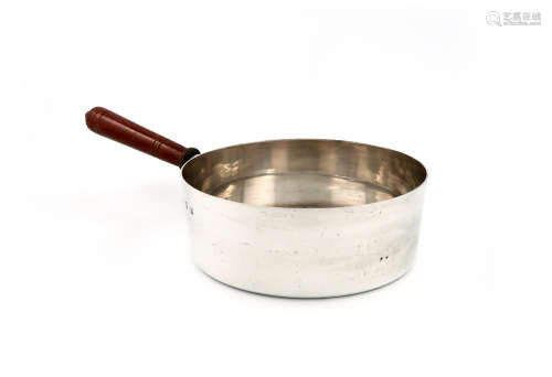 A modern Britannia standard silver saucepan, by C. F. Hancock and Co, London 1991, plain circular