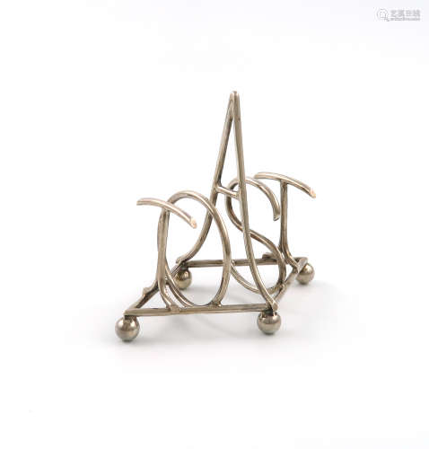 An Edwardian novelty silver 'TOAST' toast rack, by The Goldsmiths and Silversmiths Company, London