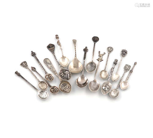 A collection of Scottish provincial silver spoons, the majority Iona and includes examples by Iain