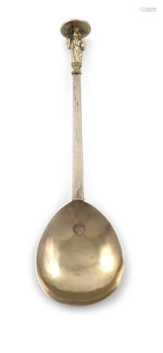 A Charles II West Country silver Apostle spoon, St. Matthew, by Thomas Dare I, over-stamping another