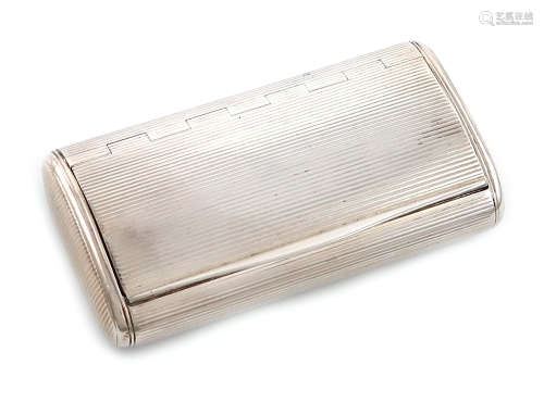 A George III silver snuff box, by John Linnit & William Atkinson, London 1811, rounded rectangular