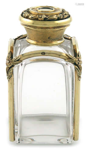 A William IV silver-gilt mounted scent bottle, by Rawlings and Summers, London 1835, upright