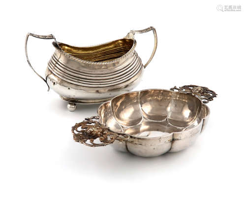A German silver-two handled brandy bowl, by Neresheimer of Hanau, with import marks for London 1910,