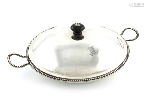 A Victorian silver two-handled vegetable dish and cover, by Dobson and Sons, London 1890, circular