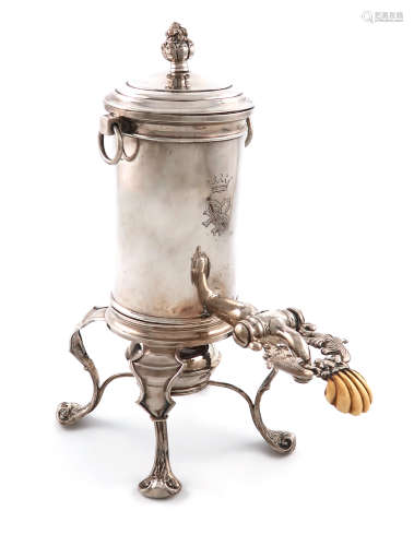 λA 19th century Austro-Hungarian small silver coffee urn, by Mayerhofer and Klinkosch, Vienna