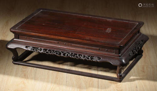 A SUANZHI WOOD CARVED STAND