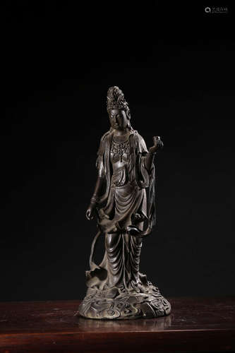 A Chinese Copper Statue