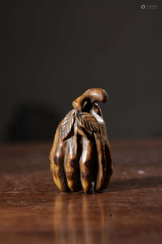 A Chinese Carved Bamboo Buddha's Hand Ornament