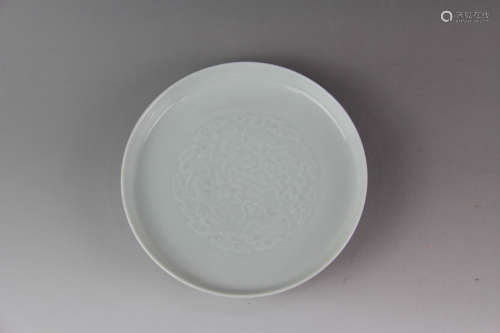 A Chinese Glazed Porcelain Saucer