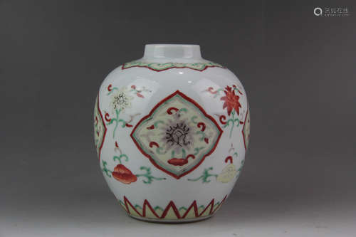 A Chinese Multi Colored Porcelain Jar