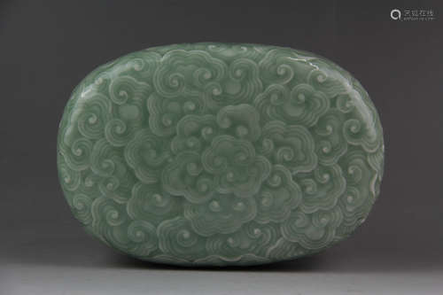 A Chinese Glazed Cloud Pattern Porcelain Paper Weight