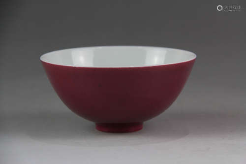 A Chinese Carmine Porcelain Bowl