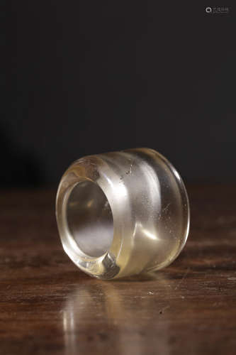 A Chinese Natural Crystal Thumb Ring