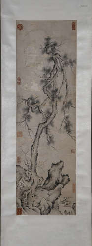 A Chinese Pine Tree Painting