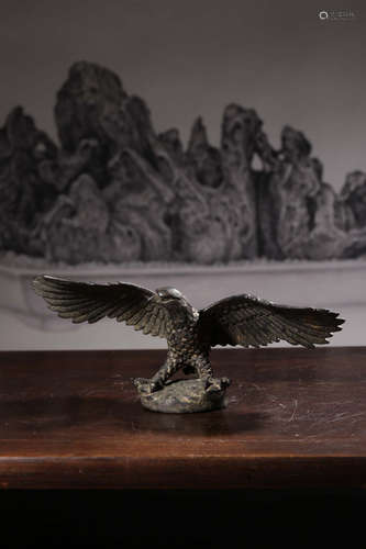 A Chinese Carved Copper Eagle Ornament