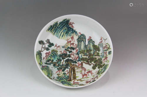 A Chinese Famille Rose Porcelain Plate