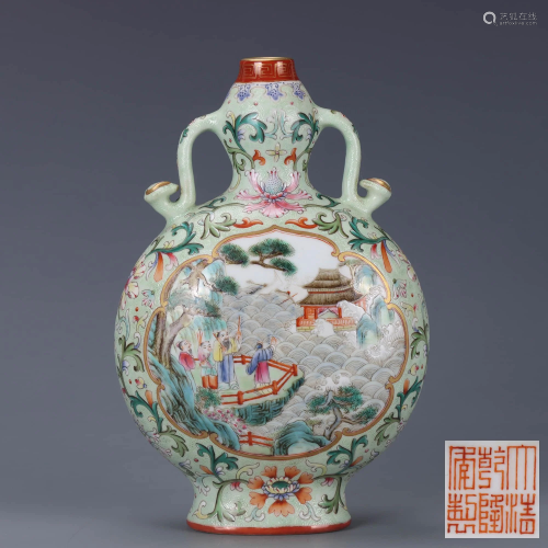 A CHINESE GILD FIGURES PAINTED PORCEL…