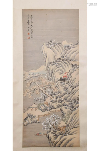 A CHINESE LANDSCAPE PAINTING S…