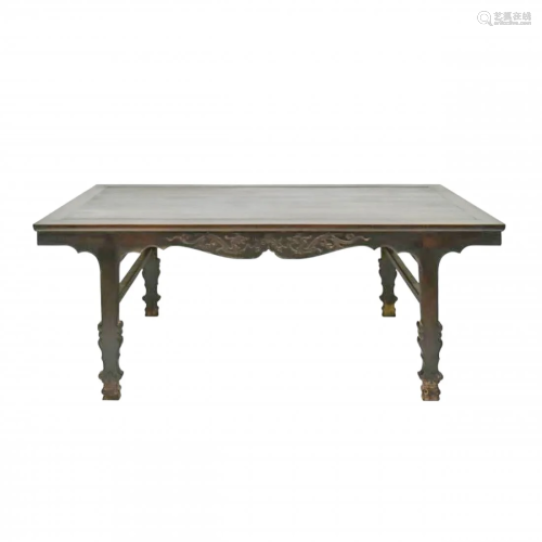 LARGE CHINESE ZITAN ALTAR TABLE WITH …