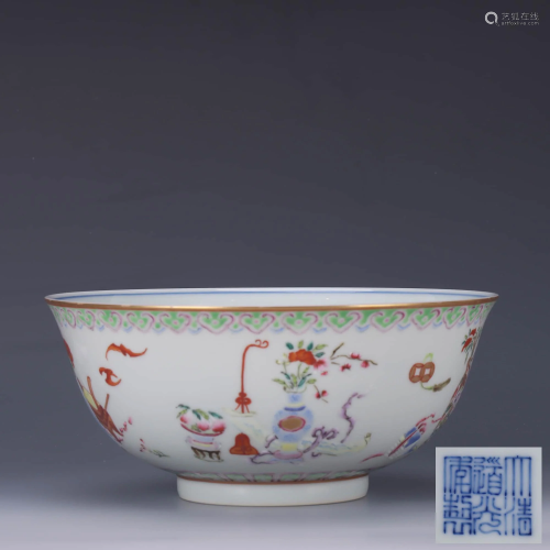 A CHINESE FAMILLE ROSE GILD PORCELAIN B…