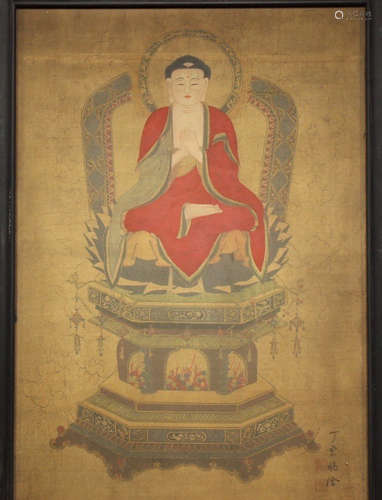 A SAKYAMUNI BUDDHA PATTERN THANGKA