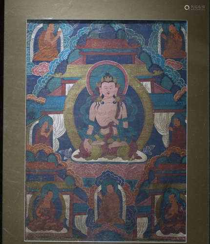 A BUDDHA PATTERN THANGKA