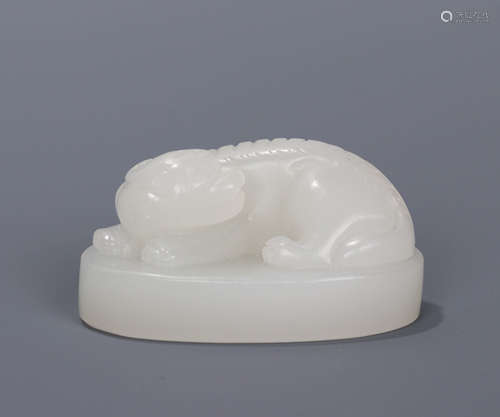 A Qing dynasty Hetian Jade seal