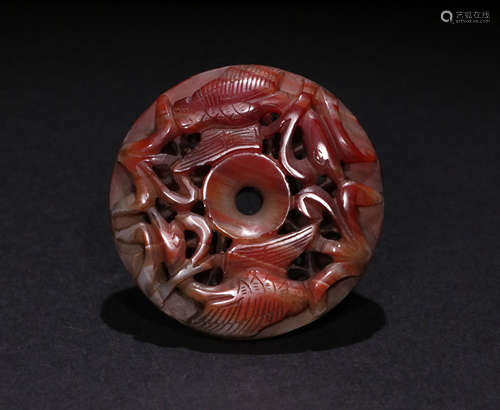 A Qing Dynasty agate Pendant