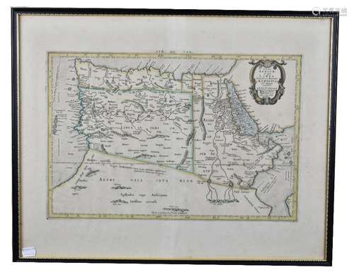 GERARD MERCATOR; a circa 1695 map of North Africa, 'Tab. IV. Africæ in Qua Libya', 30.5 x 46cm,