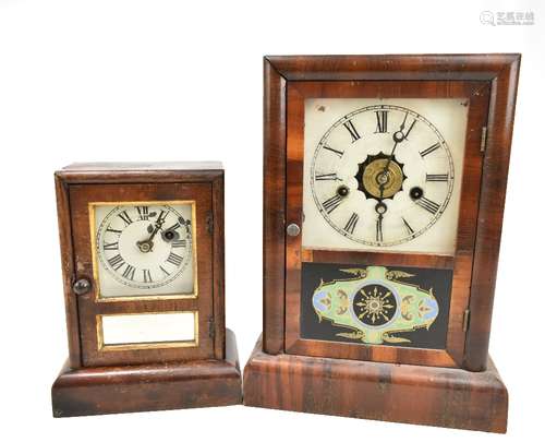 JEROME & CO OF NEW HAVEN, CONN. USA; a late 19th century American 'ex Cottage' mantel clock, the