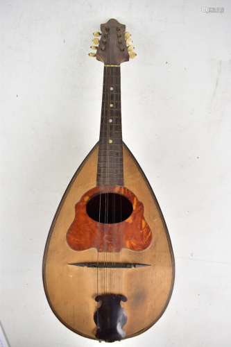 L ROMANO & CASTELLONE; a late 19th century Neapolitan eight string bowl back mandolin, cased.