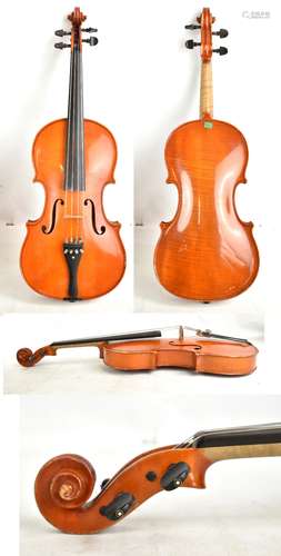 JOHANN KOBERLING; a modern full size German viola with one-piece back, length 42cm, dated 1980 to