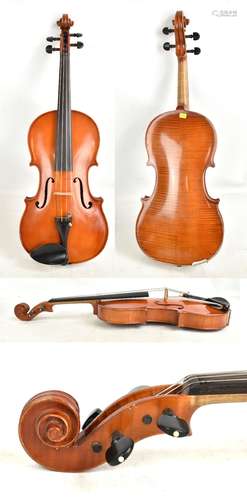 JOHANN KOBERLING; a modern German full size viola with two-piece back, length 40.8cm, cased with a