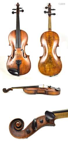 WILLIAM DUKE OF LONDON; a full sized English violin with one-piece back, length 35.5cm, labelled '