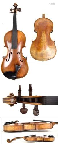 A full size violin with paper label to interior inscribed 'John Betts W II near Northgate the