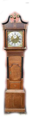 WATKIN OWEN OF LLANRWST; an 18th century oak cased eight day longcase clock, the brass face with