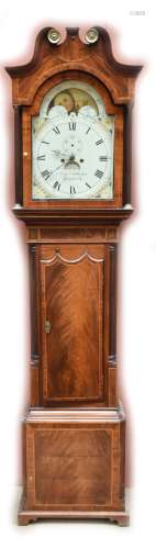 PETER LEDBEATER OF SANDBACH; a 19th century mahogany cased eight day longcase clock, the inlaid case